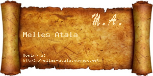 Melles Atala névjegykártya